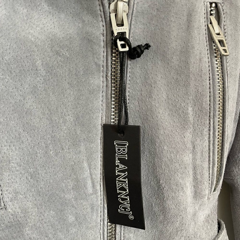 NWT BLANKNYC Suede Moto Jacket in grey - Picture 11 of 14